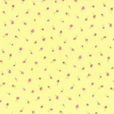 Lecien Fabric ~ Antique Flower Pastel ~ Tiny Rose Bud Yellow