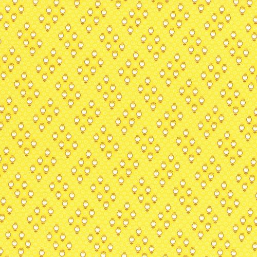 Lecien Fabric ~ Retro 30's Smile Child ~ Circle Flower Yellow