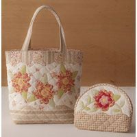 Lecien ~ One Step Quilts ~ Handbag and Pouch Brown