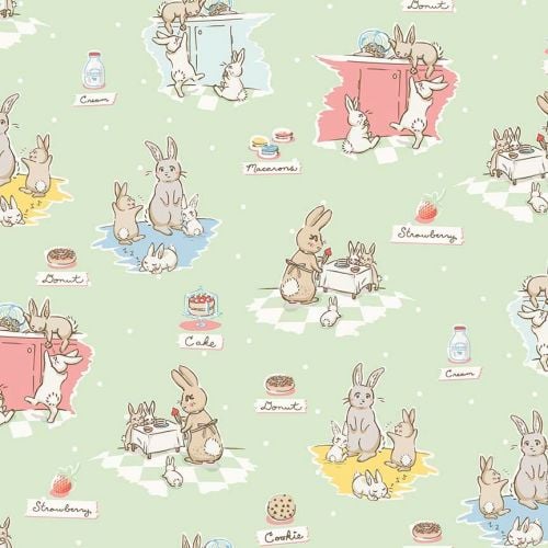 Penny Rose Fabrics ~ Bunnies & Cream ~ Main Mint