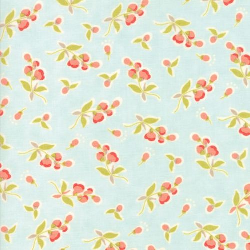 Moda Fabrics ~ Coney Island ~ Posies Ocean Blue
