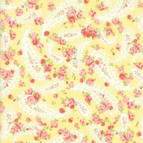 Moda Fabric ~ Guernsey ~ Dawsey Paisley Soft Yellow