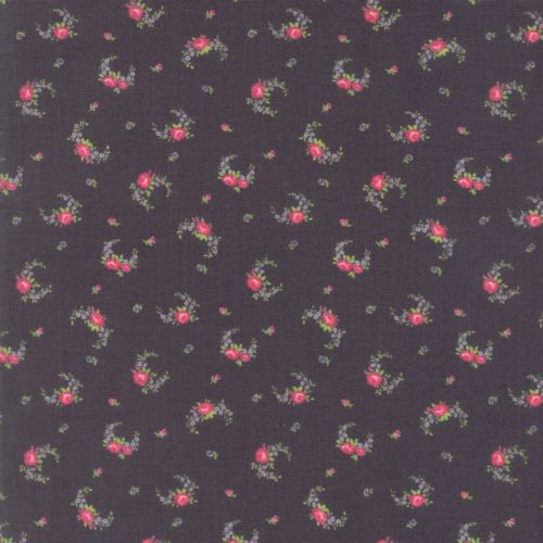 Moda Fabric ~ Guernsey ~ Elizabeth Rose Swag Charcoal