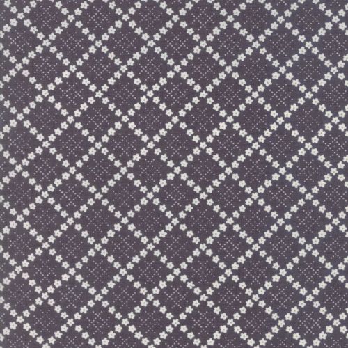 Moda Fabric ~ Guernsey ~ Kit Flower Plaid Charcoal