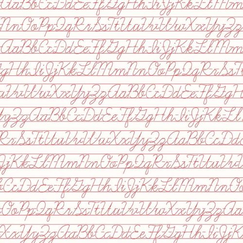Riley Blake Fabric ~ Bee Backgrounds ~ Penmanship Red