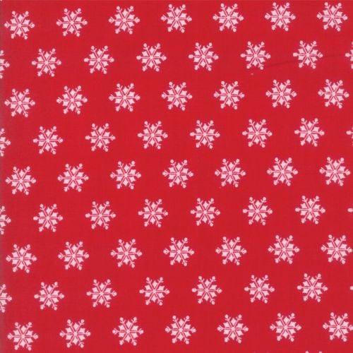 Moda Fabrics ~ Sugar Plum Christmas ~ Snowflakes Candy Red