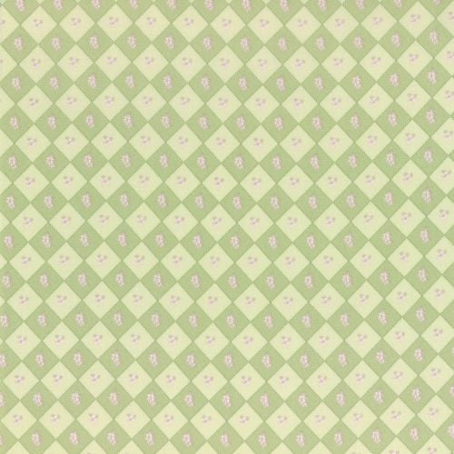Lecien Fabric ~ La Conner ~ Floral Square in Sage