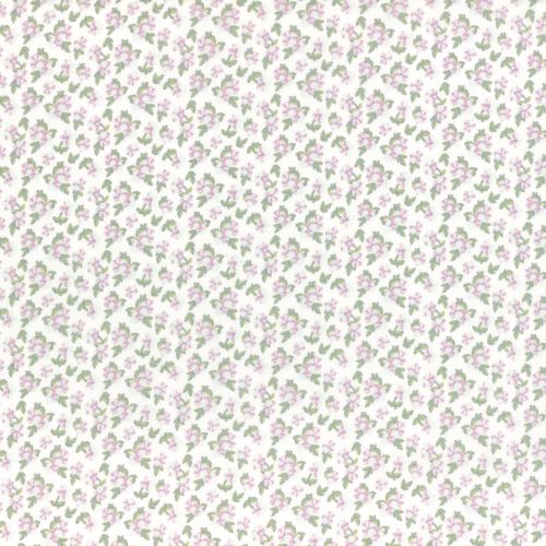 Lecien Fabric ~ La Conner ~ Pansies in White Metallic