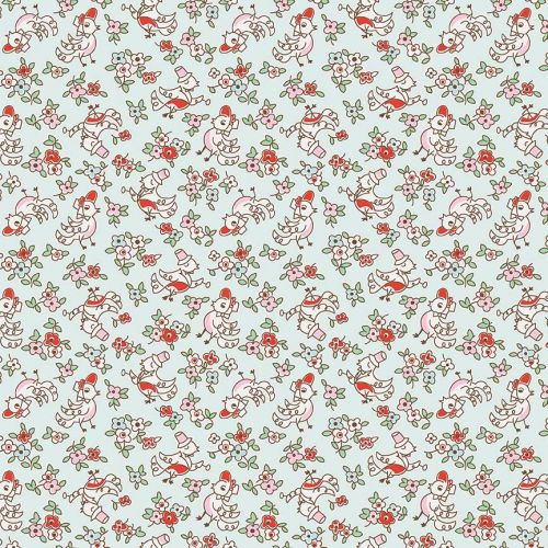 Penny Rose Fabrics ~ Little Dolly ~ Dolly Birds Blue