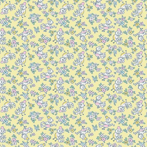 Penny Rose Fabrics ~ Little Dolly ~ Dolly Birds Yellow