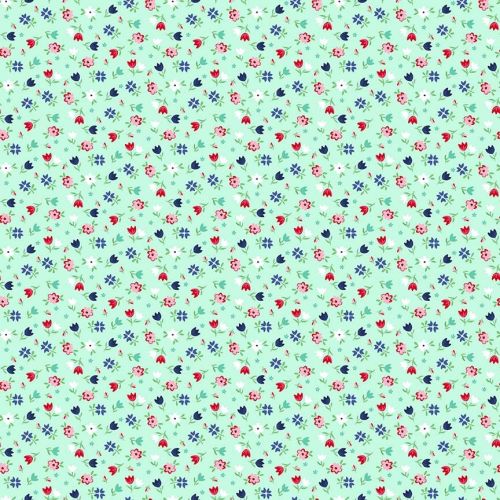 Riley Blake ~ A Little Sweetness ~ Floral Mint
