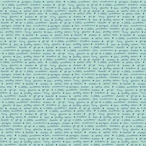Riley Blake ~ A Little Sweetness ~ Text Mint