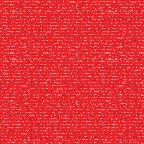 Riley Blake ~ A Little Sweetness ~ Text Red