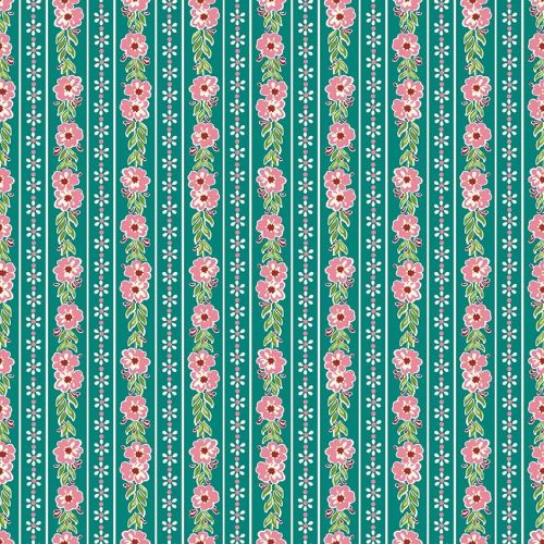 Penny Rose Fabrics ~ Prim and Proper ~ Stripe Teal