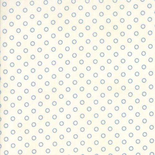 Moda Fabrics ~ Ann's Arbor ~ Dot Blue on Cream