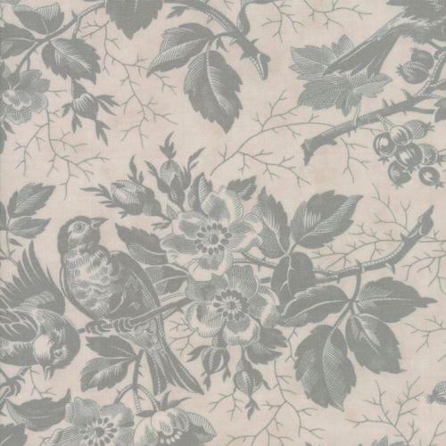 Moda Fabrics ~ Quill ~ Bird Toile Parchment Mint
