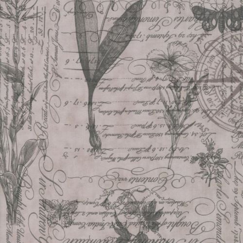 Moda Fabrics ~ Quill ~ Botanical Sketchbook Feather