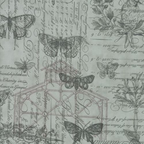Moda Fabrics ~ Quill ~ Botanical Sketchbook Mist