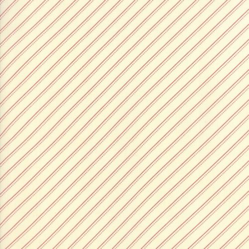 Moda Fabrics ~ Farmhouse Reds ~ Bias Stripe Red on Ivory