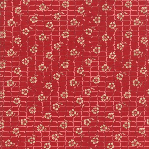 Moda Fabrics ~ Farmhouse Reds ~ Floral Grid Red
