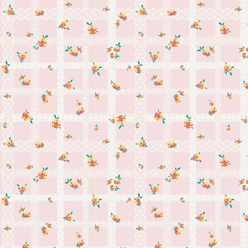 Penny Rose Fabrics ~ Bunnies & Blossoms ~ Lace Pink