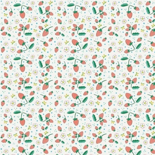 Penny Rose Fabrics ~ Bunnies & Blossoms ~ Strawberries Cream