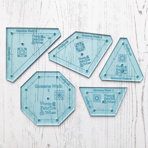 Queens Walk Quilt 5 Piece Acrylic Template Set
