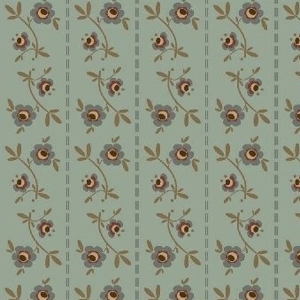 Windham Fabrics ~ Pauline ~ Floral Stripe Blue