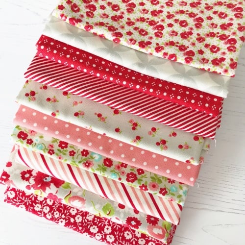 Sarah Selects ~ Fat Quarter Bundle ~ Bonnie and Camille Favourites in Red,
