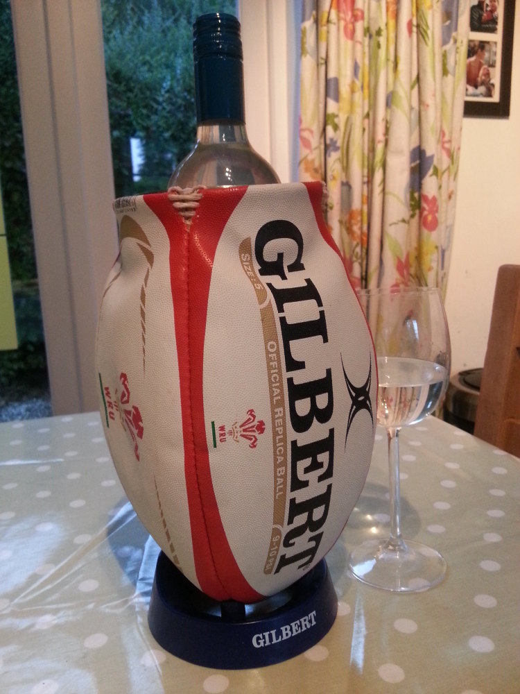2ND ONLY - Wales Rugby Ball Wine Cooler