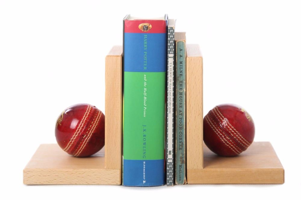 Cricket Ball Book Ends