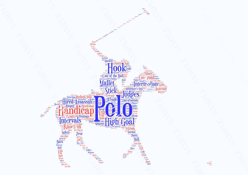 Polo Print - Coloured on White