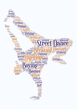 Streetdance Print - Coloured on White