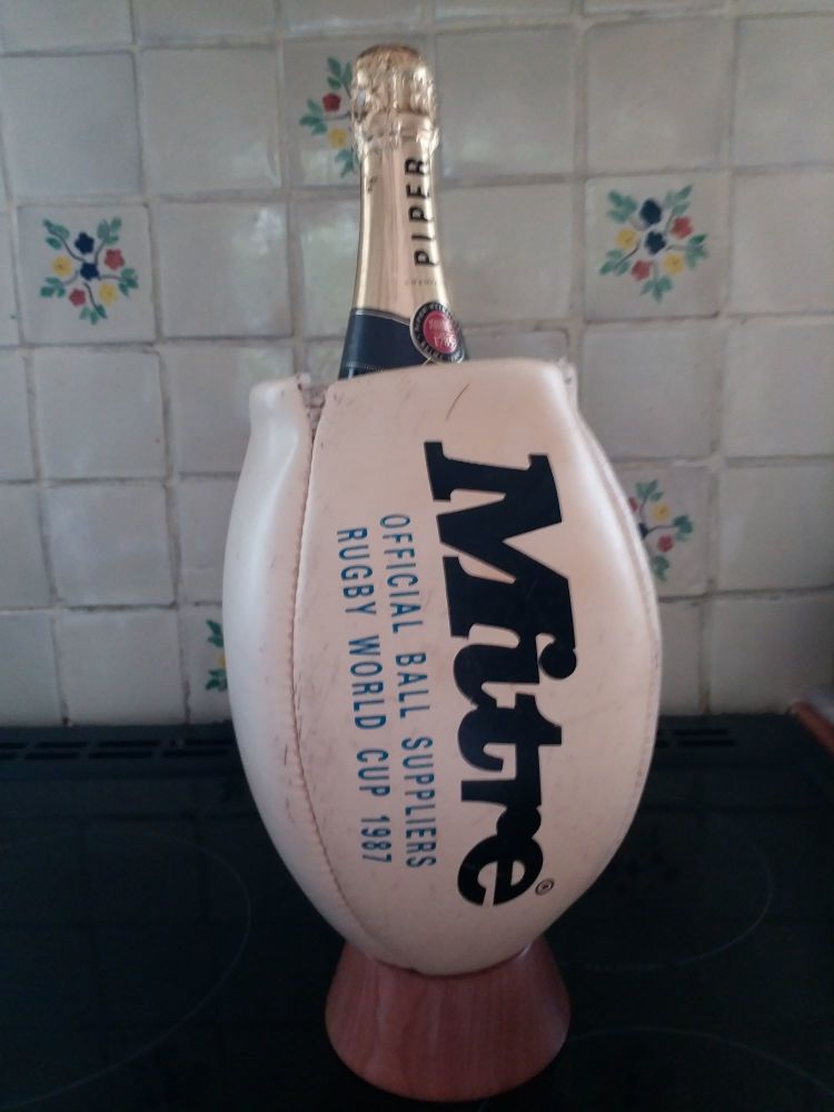 Customised Rugby Ball Wine Cooler