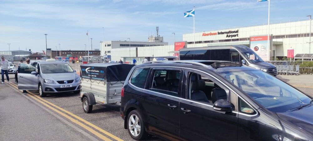 Glasgow Airport Transfer plus Luggage Trailer