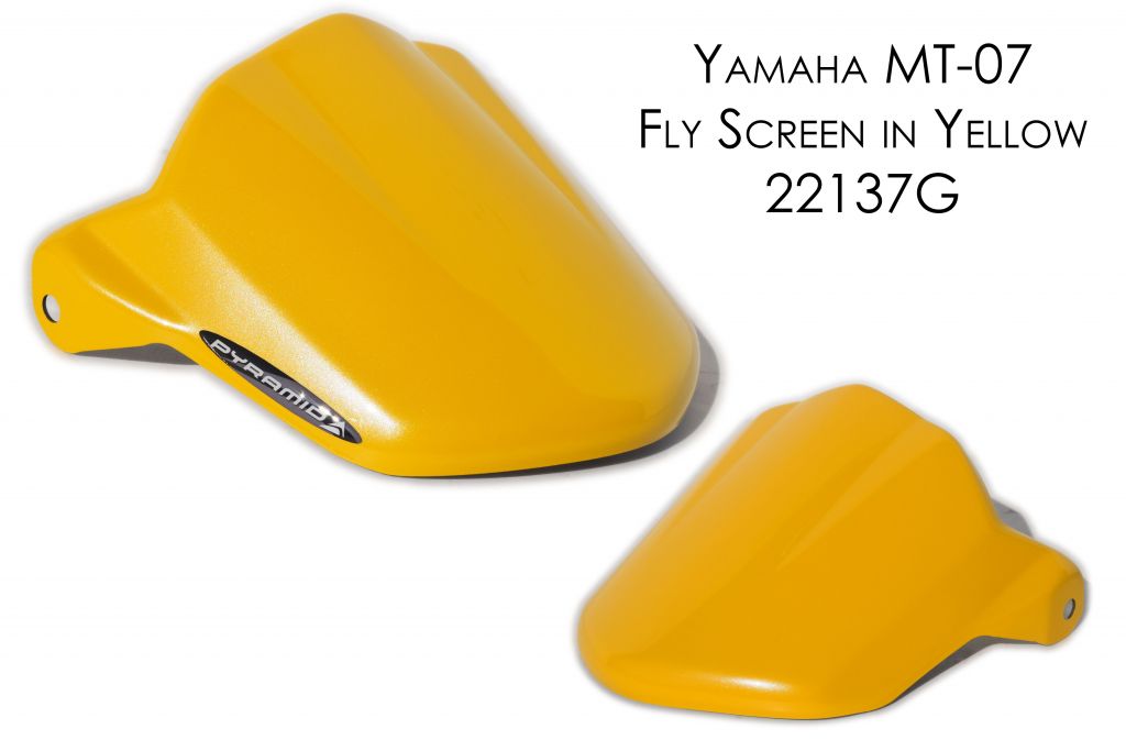 Yamaha MT07 / FZ07 Fly Screen: Yellow 22137G