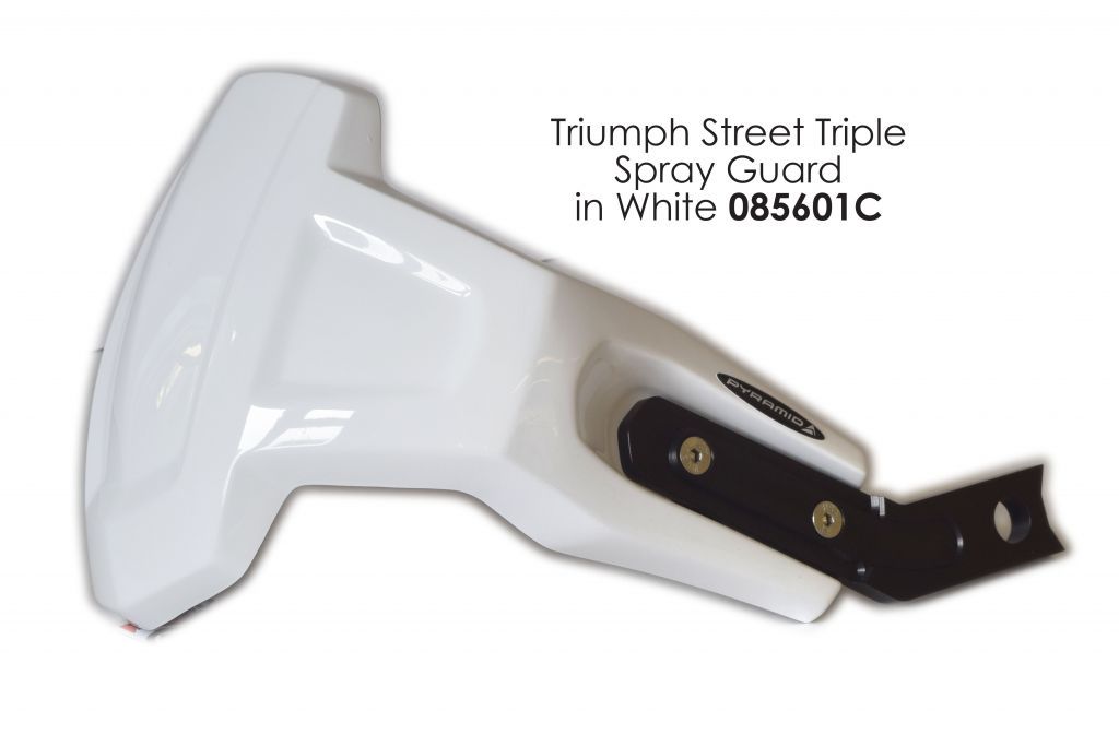 Triumph Street Triple 675 (13-17) Rear Spray Guard Gloss White 085601C