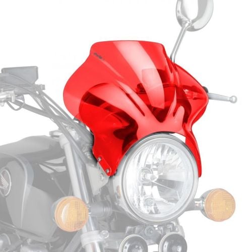 Cockpit - Universal Motorcycle Screen for Naked Bikes: Red 04807D