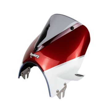 Honda Monkey 125 (18+) Vision Fly Screen: Red / White 21250R