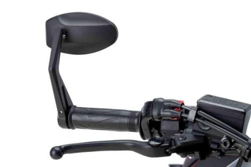 Universal Motorcycle MP Rearview Bar End Mirror Black M5220N