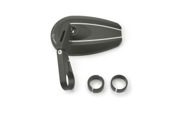 Daytona "D-MIRROR-6" Aluminium Bar End Mirror Black Short Type-U D89722
