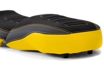 BMW R1200GS (13-19) Isotta Comfort Pillion Seat / Black/Yellow - 40th Anniversary