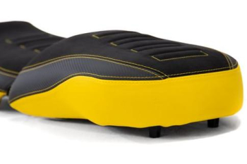 BMW R1200GS Adventure (13-19) Isotta Comfort Pillion Seat / Black/Yellow - 40th Anniversary