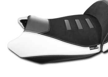 BMW R1300GS (23+) Isotta Comfort Riders Seat High with Prostrate Channel / White