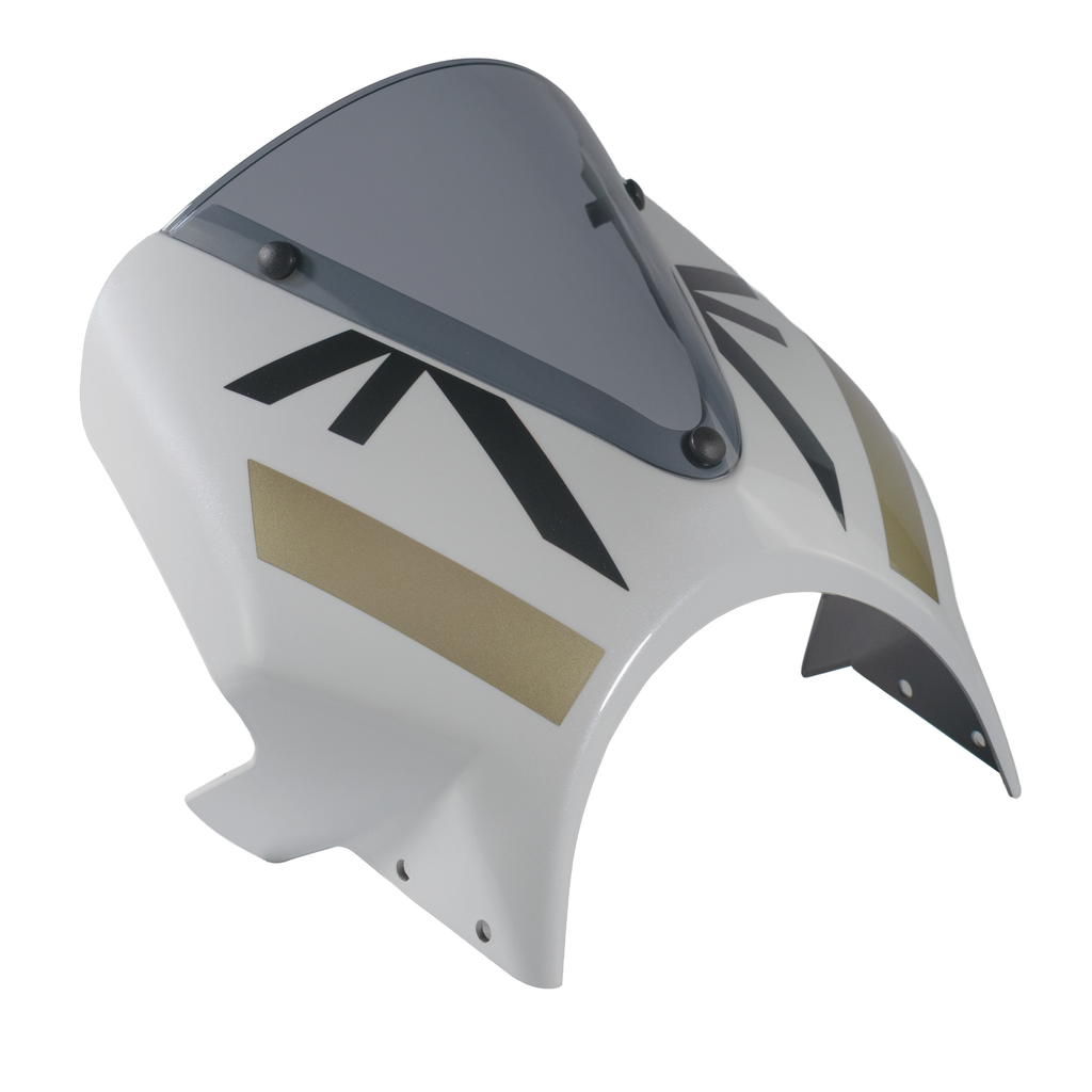 Triumph Speed 400 (25+) Vision Fly Screen: Pearl Metallic White/Phantom Bla