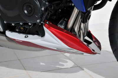 Honda CB1000R (2008-12) Belly Pan: White (Red Stripes)