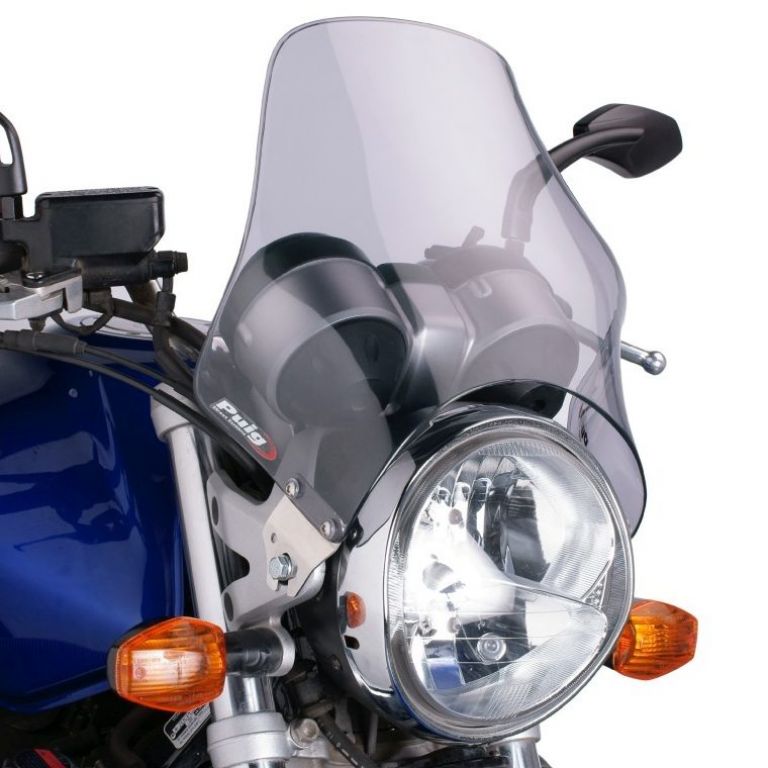 Bugspoiler - Universal Motorcycle Screen for Naked Bikes: Light Grey 04802A