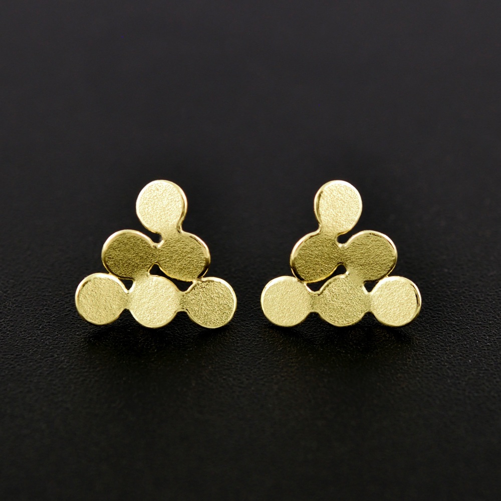 Triangle gold earrings
