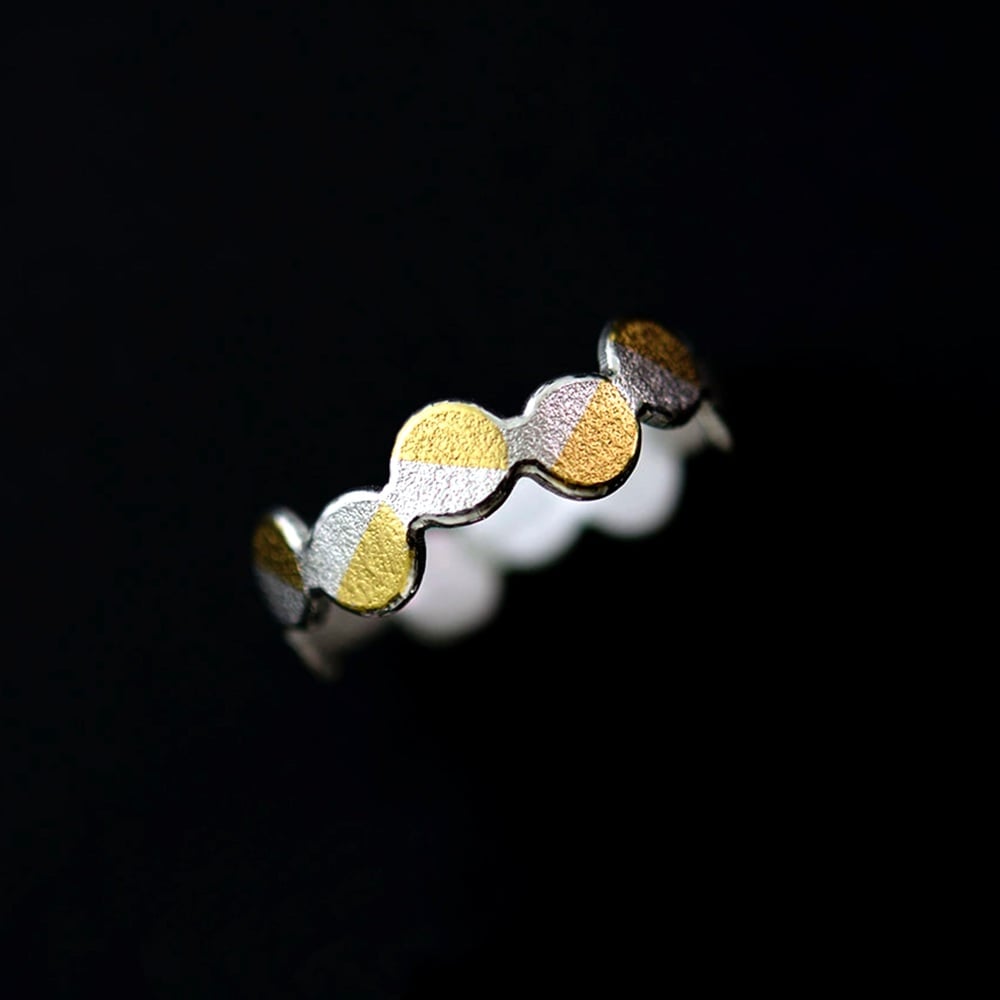 Original simple pattern ring with Keumboo