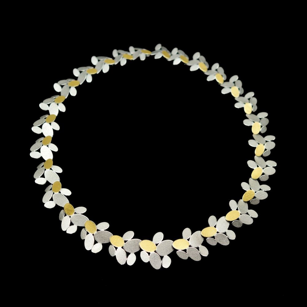 <!-- 002 -->Mixed ovals flower chain necklace III